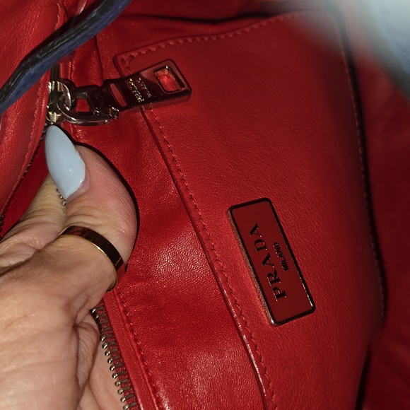 PRADA Authentic Blue Calf Leather Bucket Bag with Fringe Detail UPDATED 💙 - Picture 17 of 17